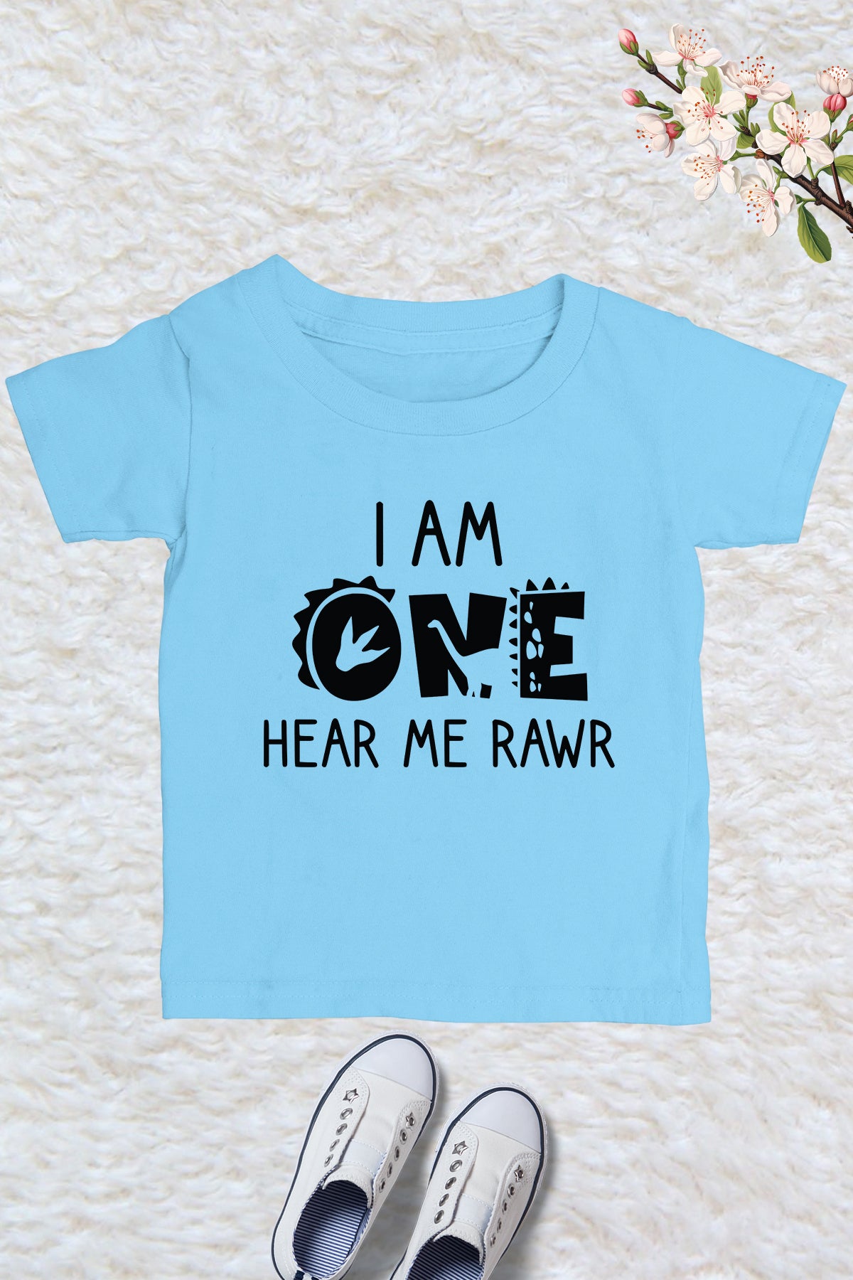 I'm One Hear Me Roar 1st Birthday Dinosaur T-Shirt