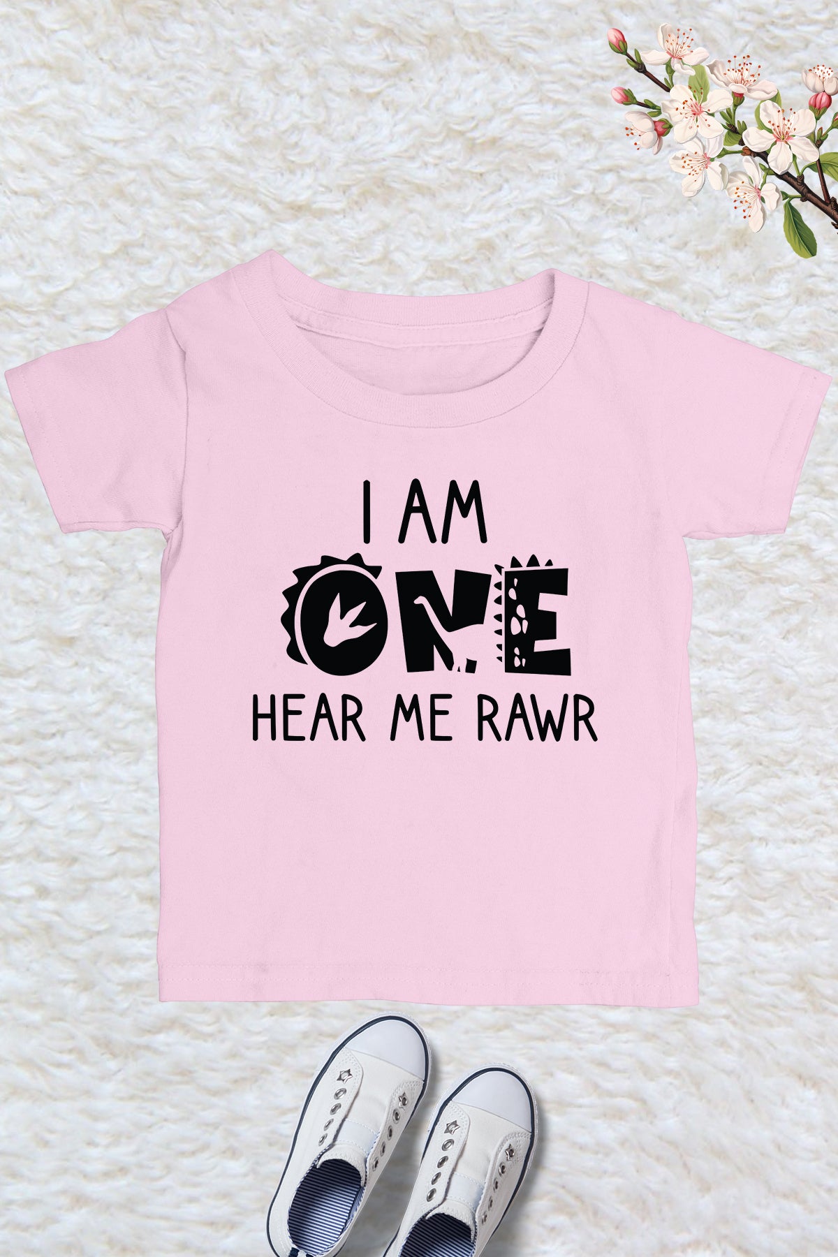 I'm One Hear Me Roar 1st Birthday Dinosaur T-Shirt