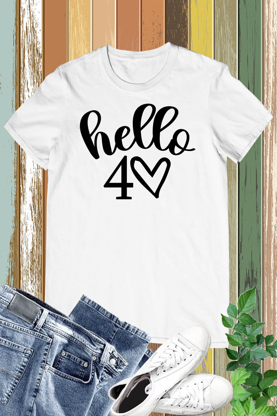 Hello 40 Women Forty Birthday T Shirt