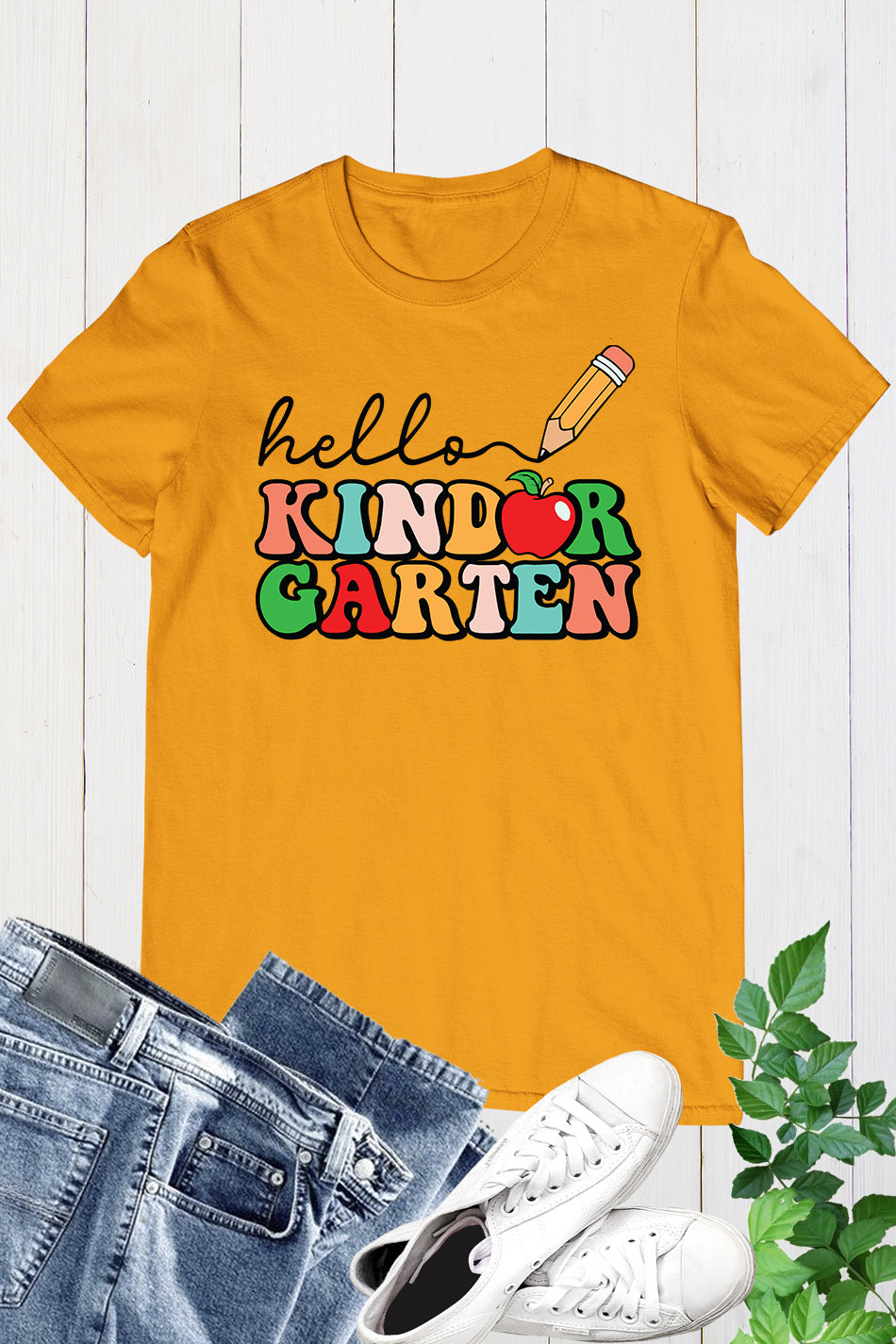 Hello Kindergarten Grade Teacher Shirt