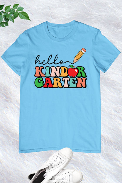 Hello Kindergarten Grade Teacher Shirt