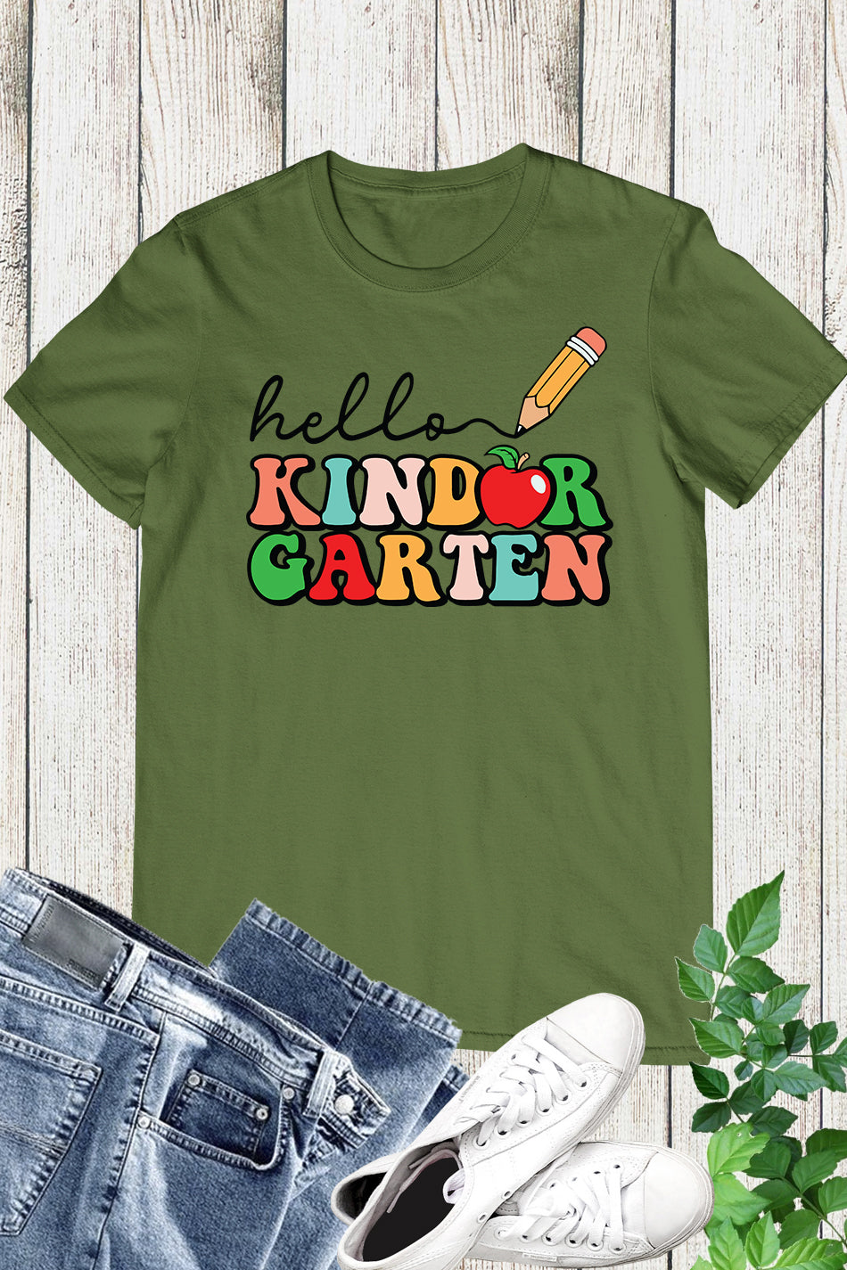 Hello Kindergarten Grade Teacher Shirt