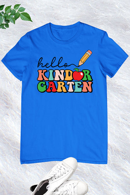 Hello Kindergarten Grade Teacher Shirt