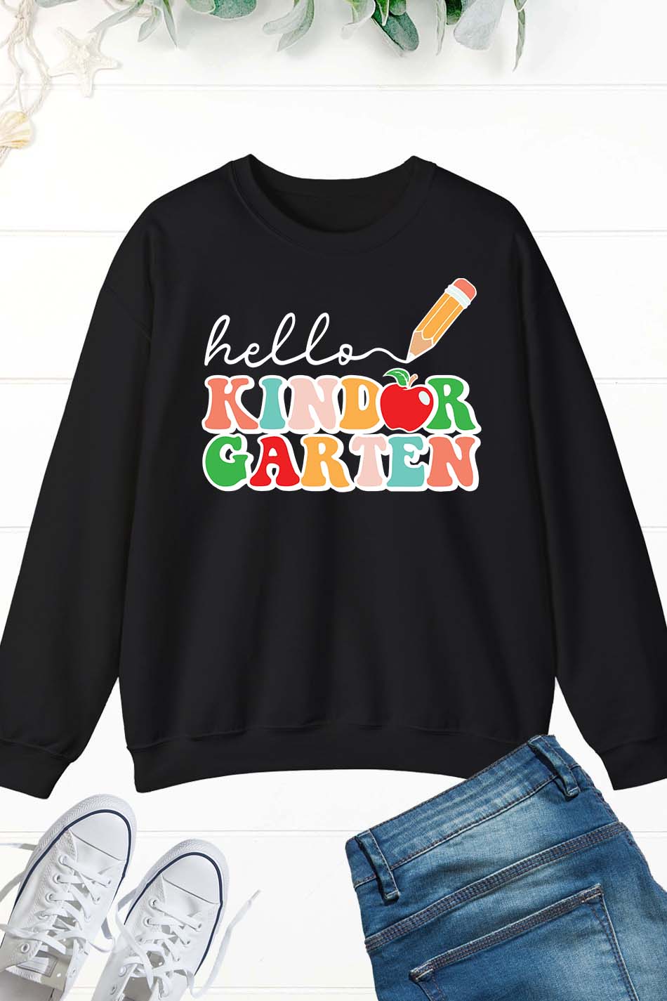 Hello Kindergarten Grade Teacher Sweatshirt