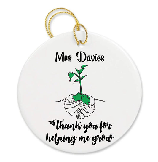 Personalized Printable Teacher Application Custom Thank You Ornament