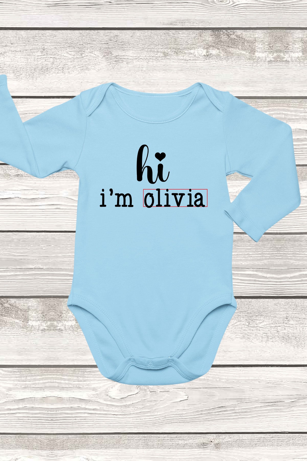 Hi I'm Custom Baby Name Baby Bodysuit