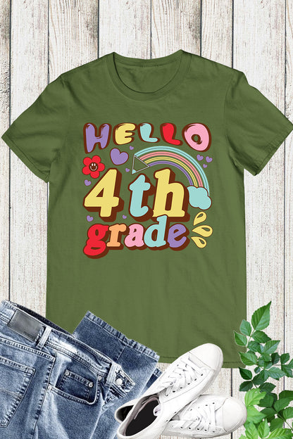 Hello Fourth Grade Teacher Shirt