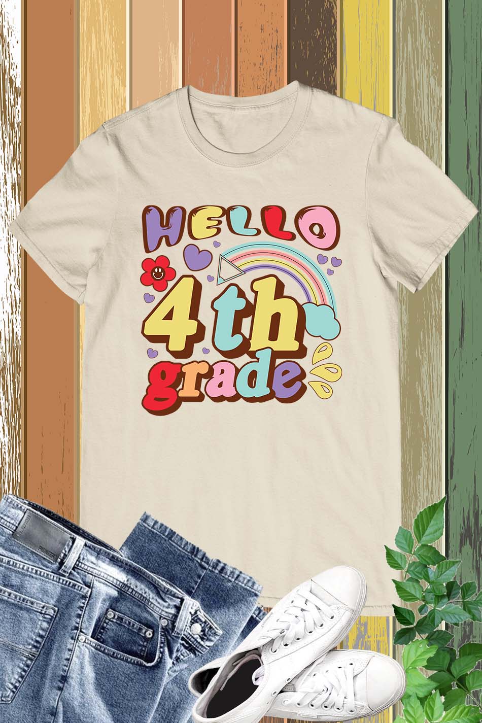 Hello Fourth Grade Teacher Shirt