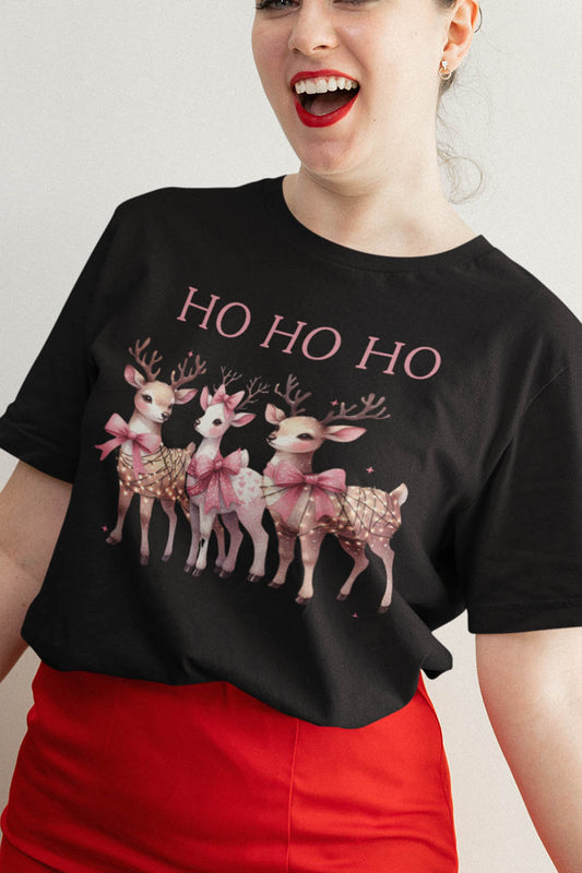 Christmas Deer Ho Ho Ho Shirt