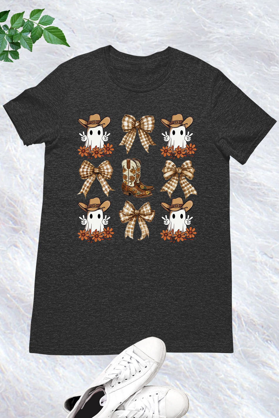 Halloween Coquette Bow Cowboy Ghost Shirt