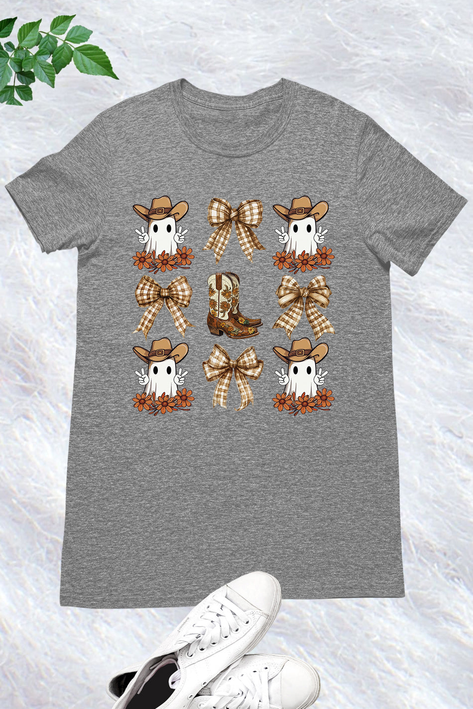 Halloween Coquette Bow Cowboy Ghost Shirt