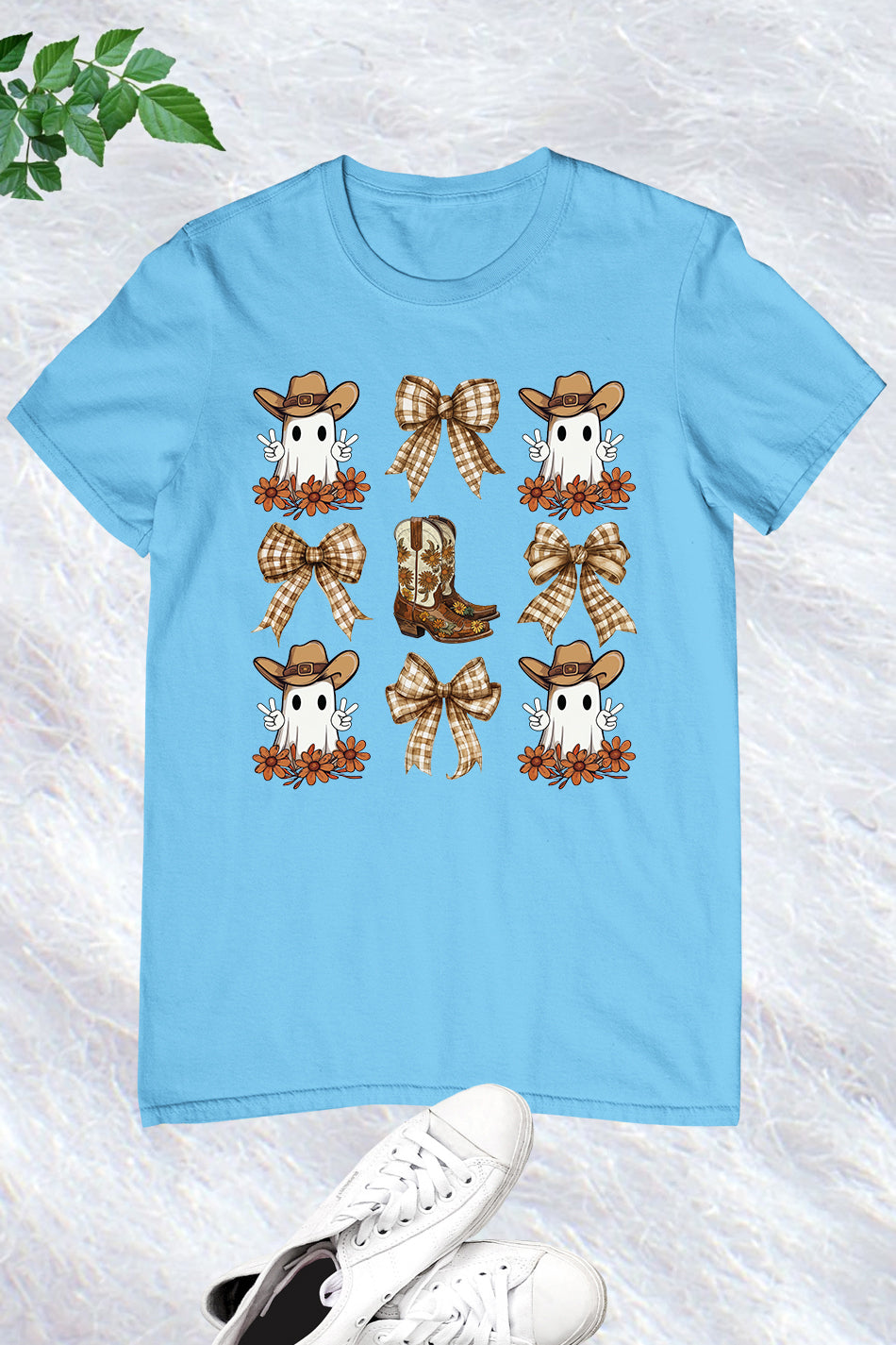 Halloween Coquette Bow Cowboy Ghost Shirt