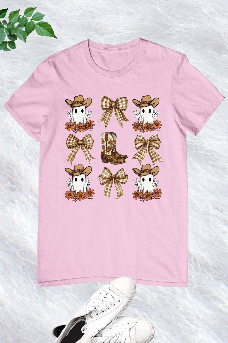 Halloween Coquette Bow Cowboy Ghost Shirt