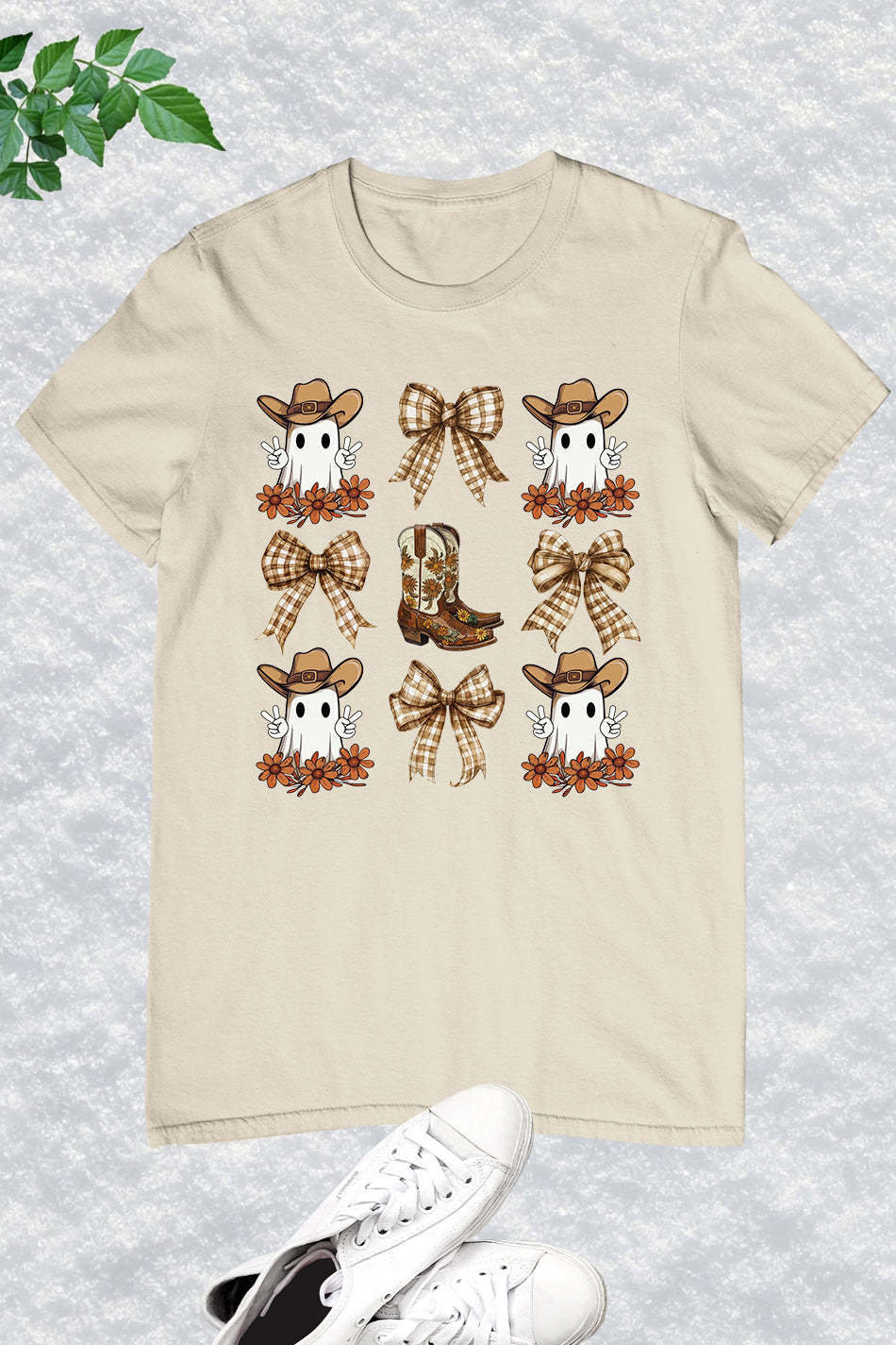 Halloween Coquette Bow Cowboy Ghost Shirt