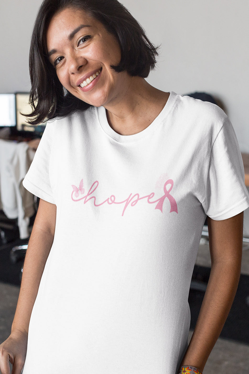 Breast Cancer Ribbon Wonder Women Hope shirt