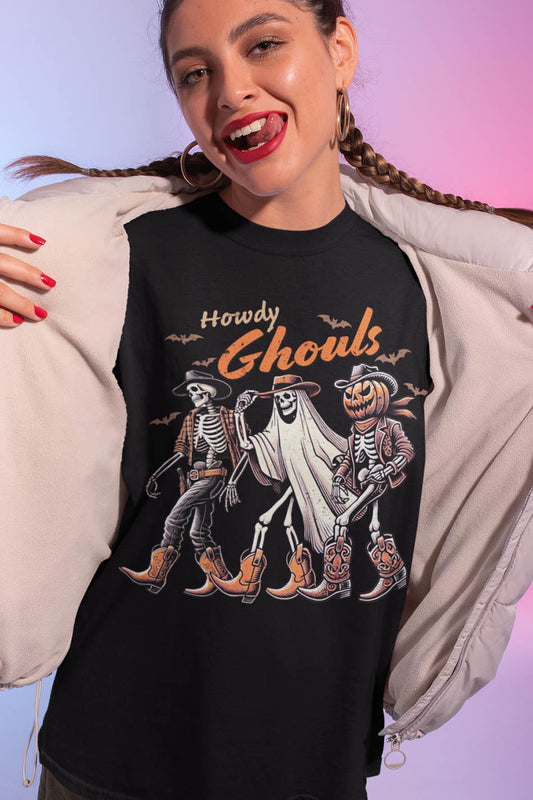 Howdy Ghouls Western Halloween Shirt