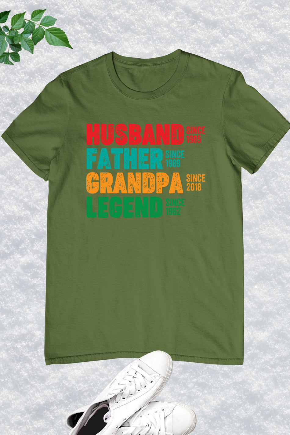 Personalized Date Husband Father Grandpa Legend Shirt