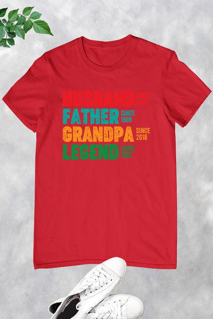 Personalized Date Husband Father Grandpa Legend Shirt