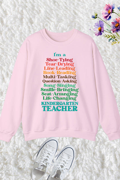 I Am A Shoe Tying Book Reading Life Changing Tear Drying Seat Arranging Line Leading Teacher Sweatshirt