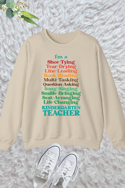 I Am A Shoe Tying Book Reading Life Changing Tear Drying Seat Arranging Line Leading Teacher Sweatshirt