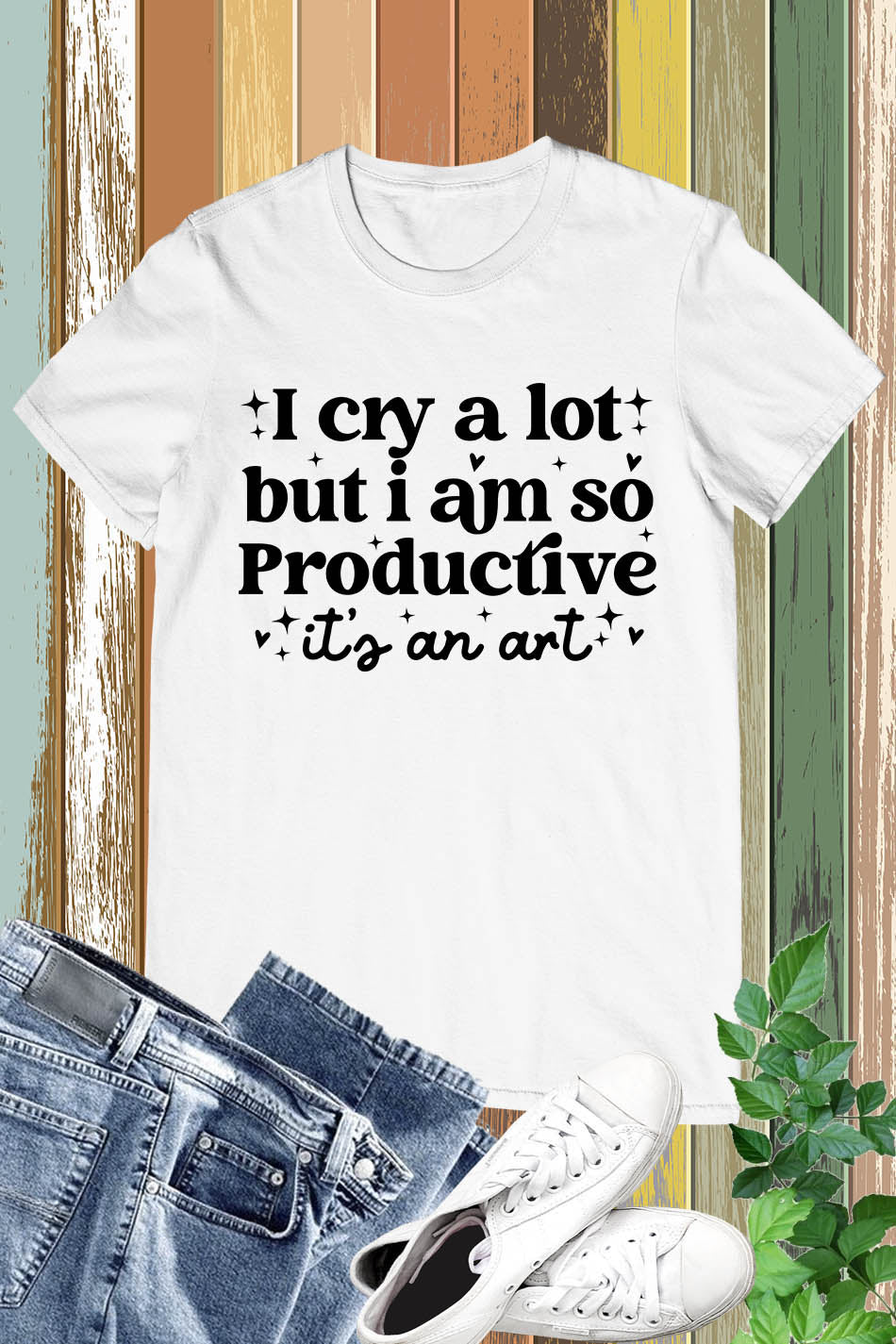 I Cry A Lot But I Am So Productive Swiftie Song Lyrics Tee