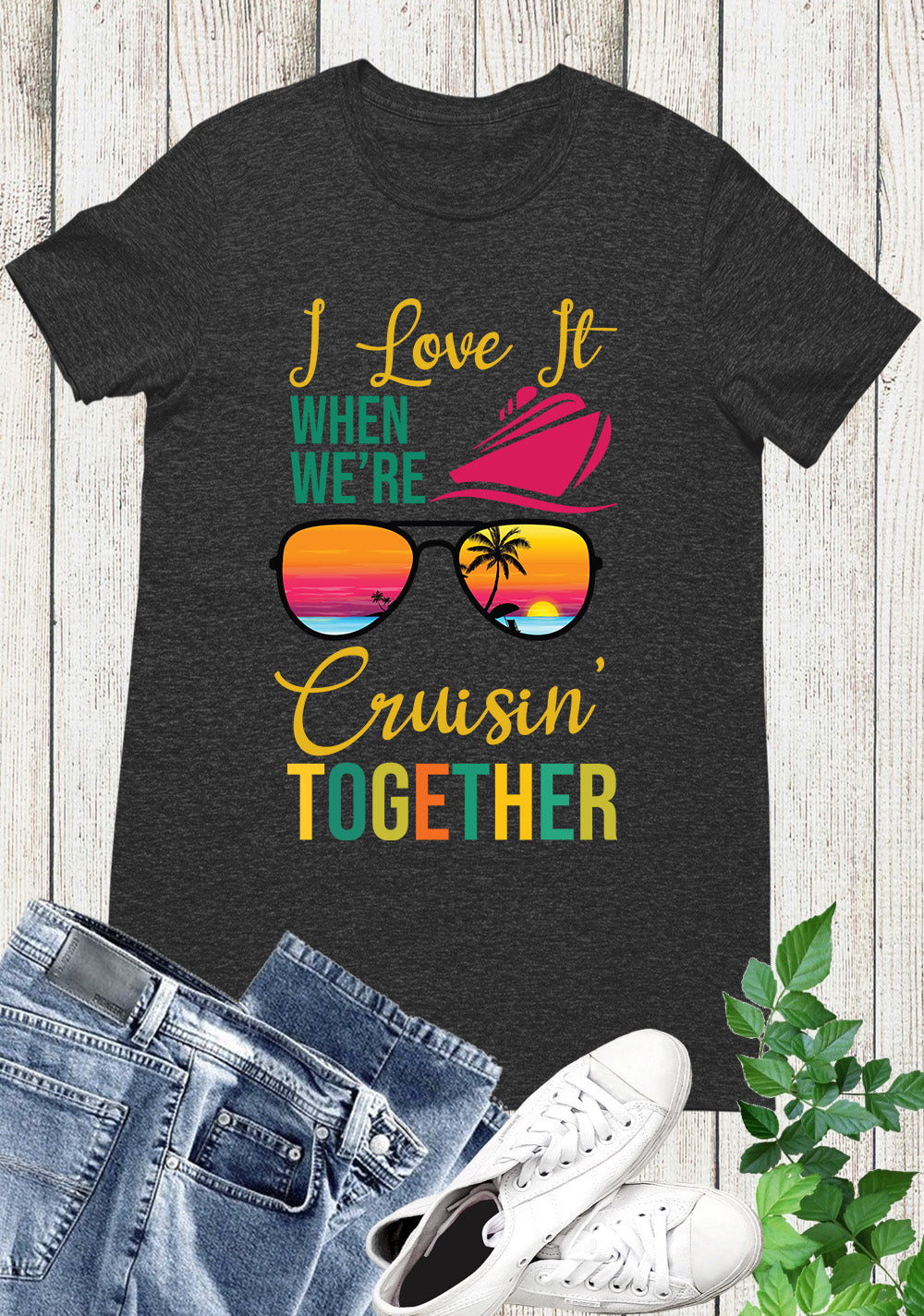 Cruisin Together Couple Shirts