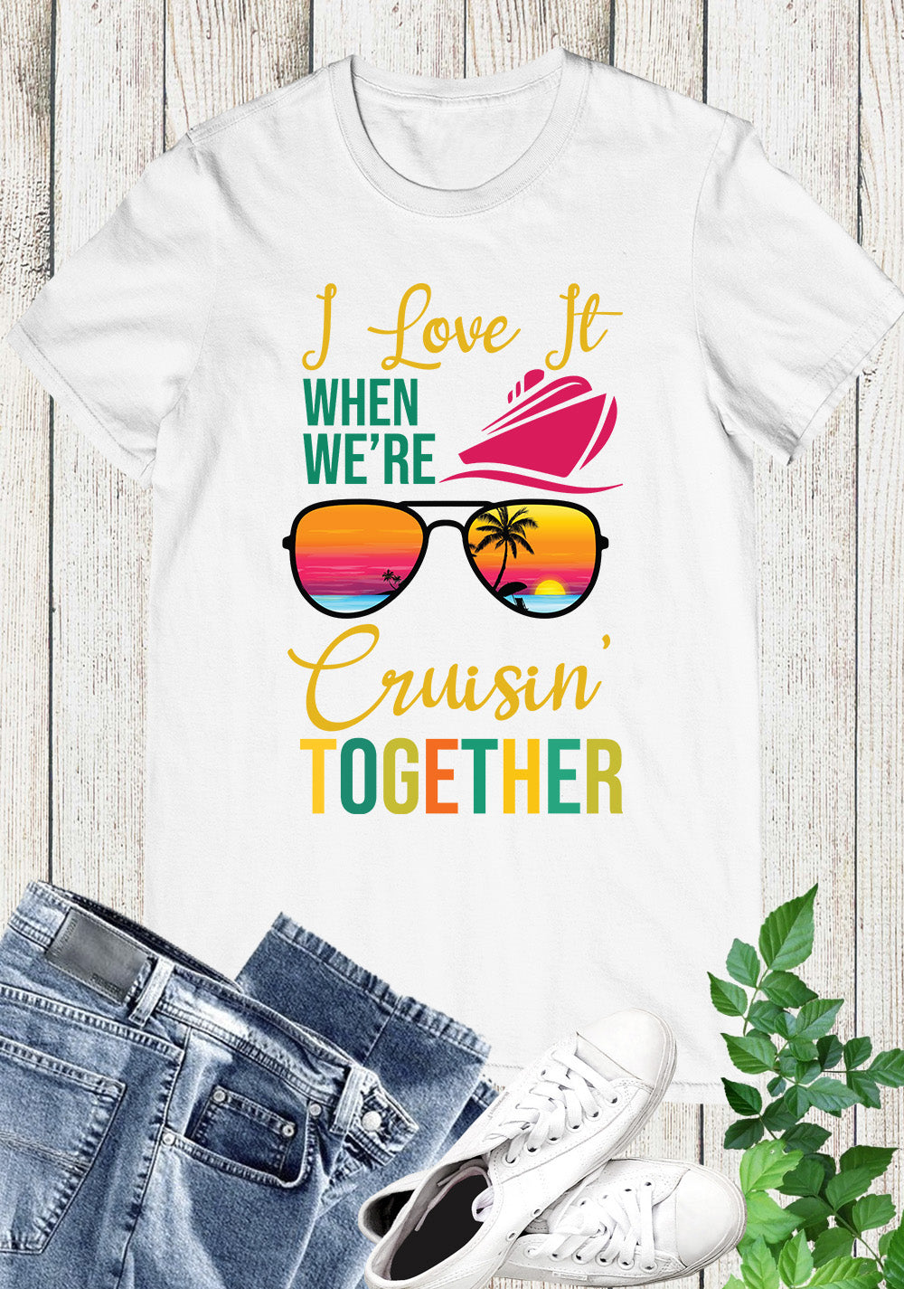 Cruisin Together Couple Shirts