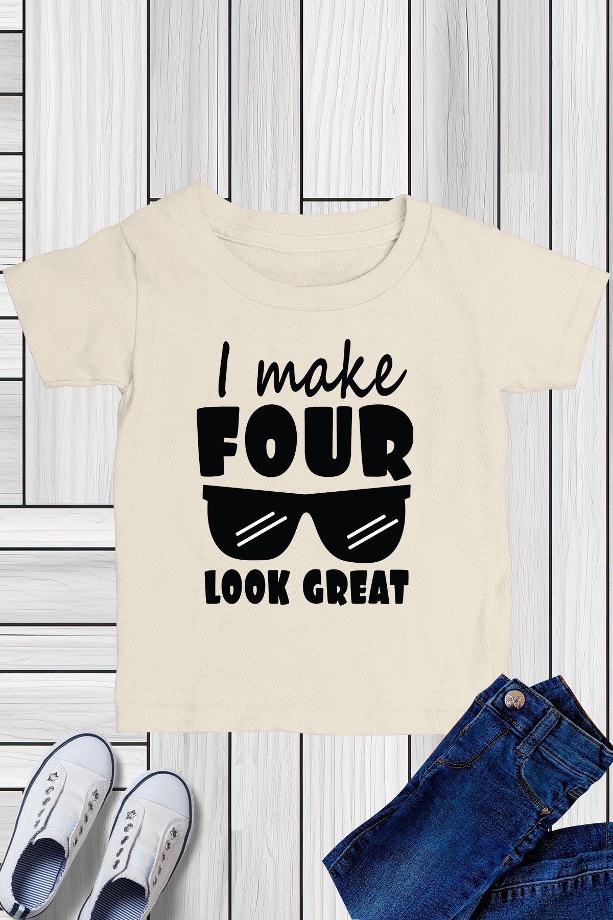 I Make Four Look Great Kids T Shirt