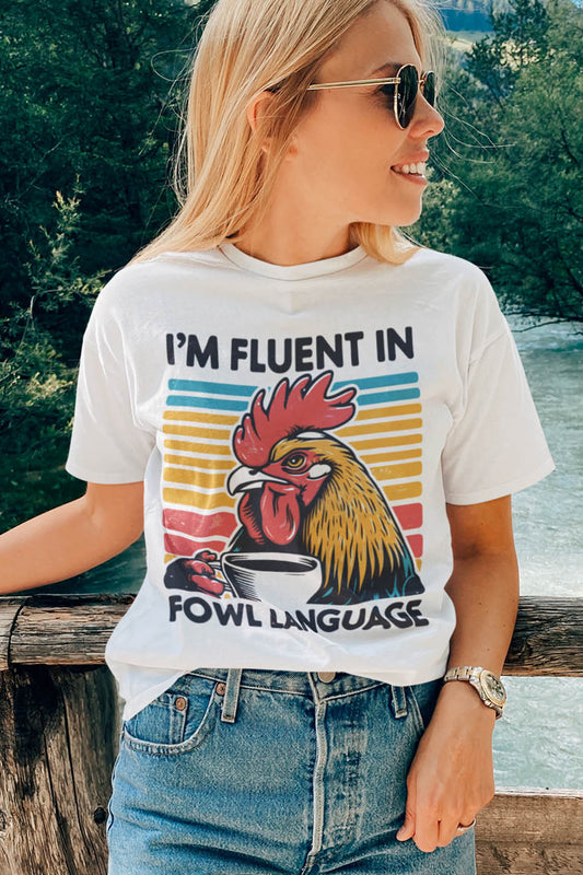 Funny Chicken Fowl Language Meme Shirt