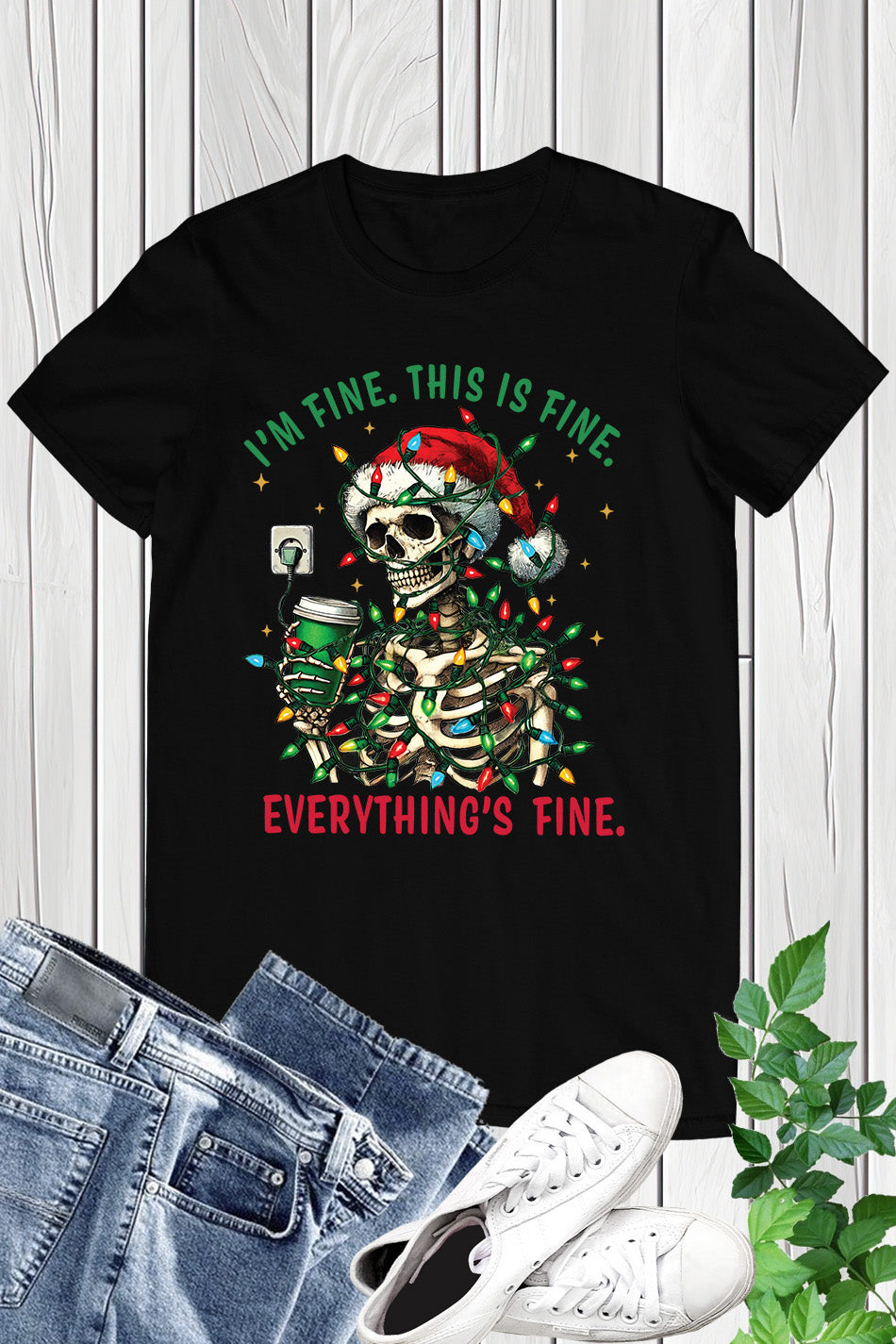 Funny Christmas Skeleton Halloween Shirt