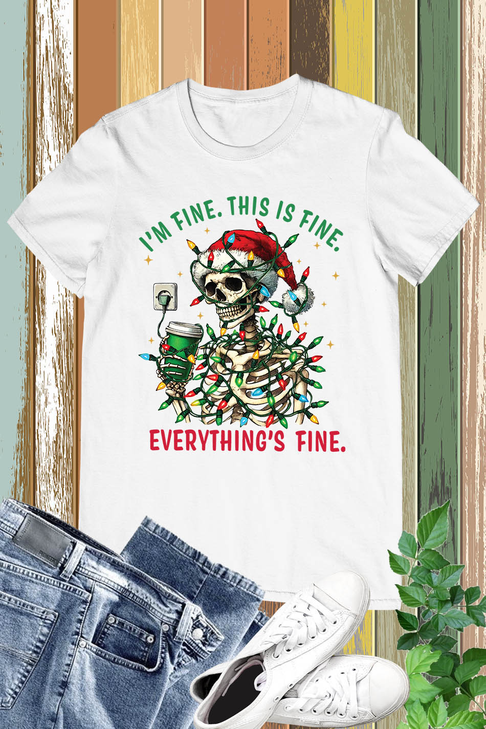 Funny Christmas Skeleton Halloween Shirt