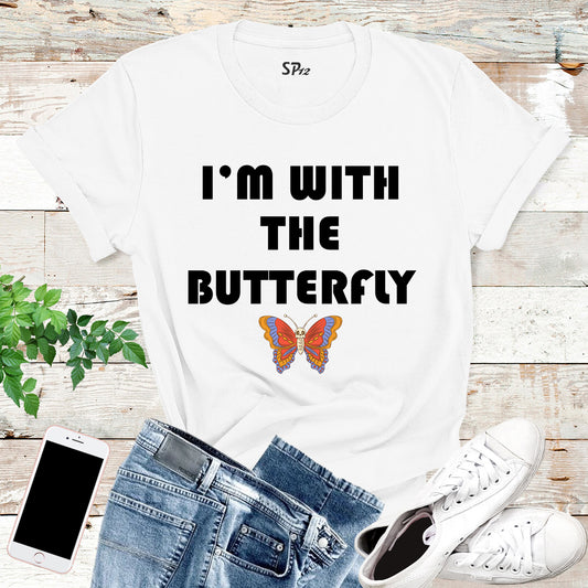 I'm With Butterfly Halloween Costume Funny T-Shirt