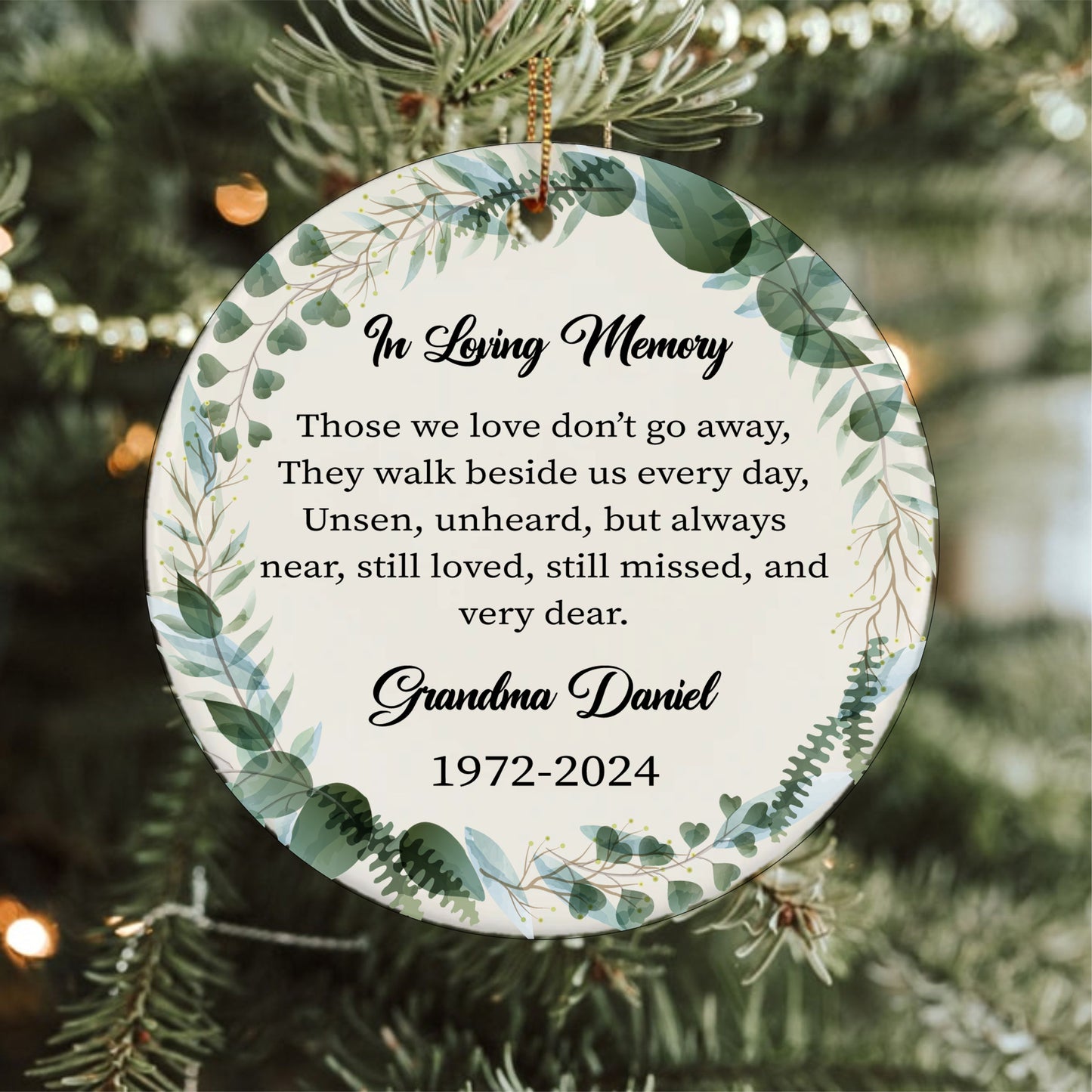 Personalized Memorial Christmas Ornament