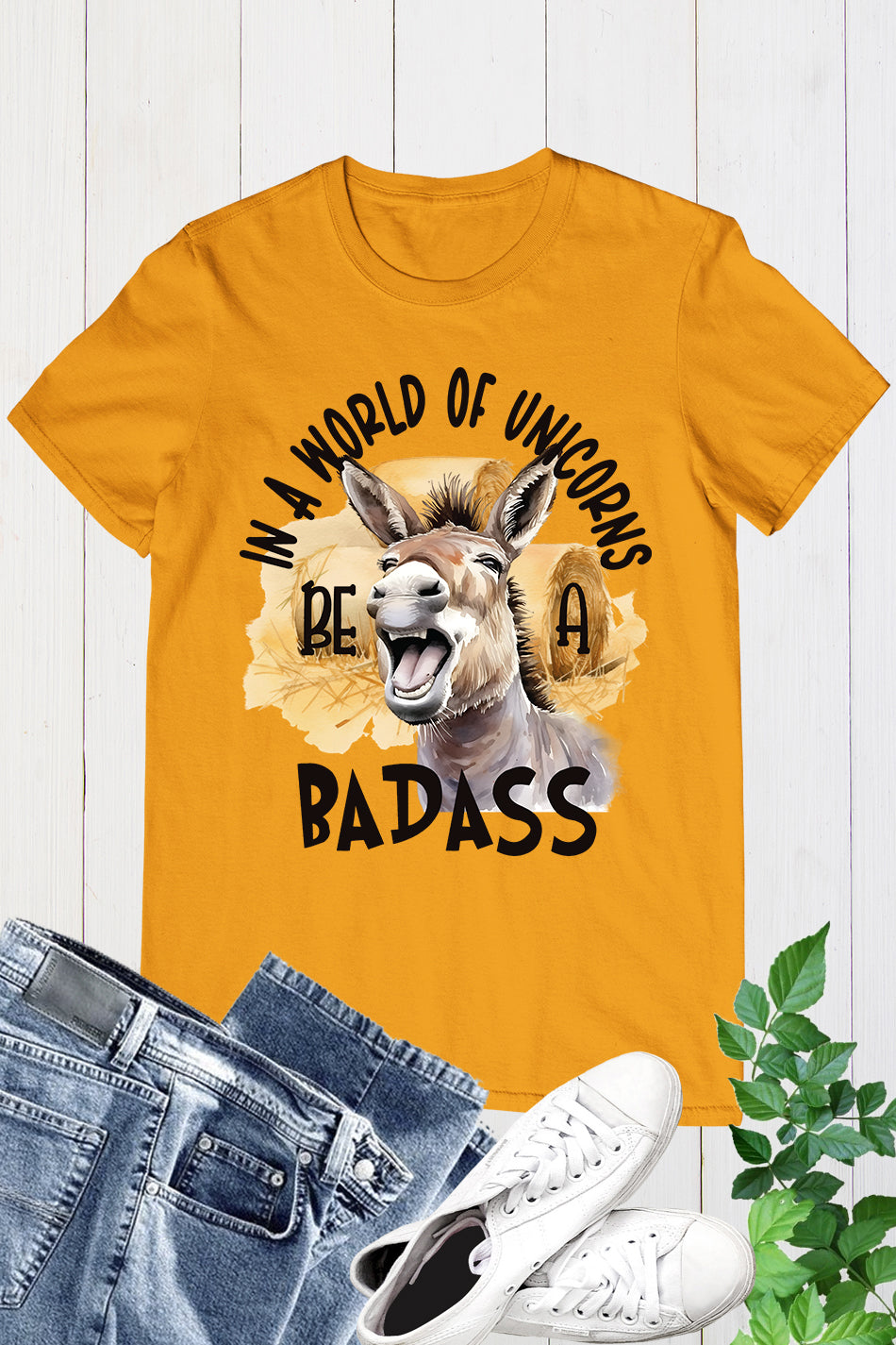 In a World of Unicorns Badass Donkey Shirt