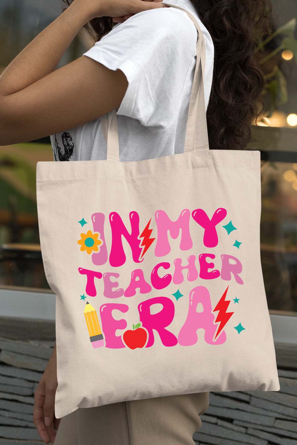 In My Teacher Era Trendy Tote Bag