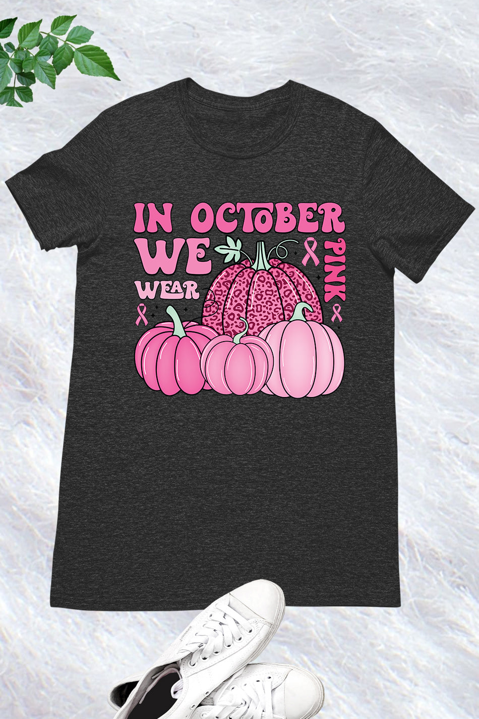 In October We Wear Pink Breast Cancer Awareness Shirt