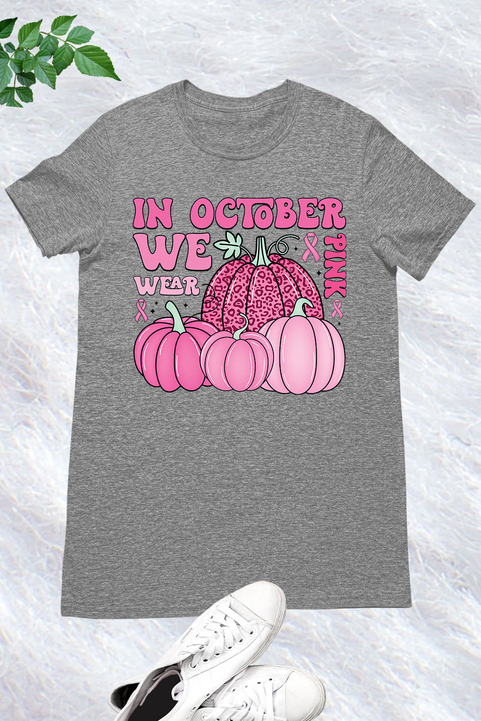 In October We Wear Pink Breast Cancer Awareness Shirt