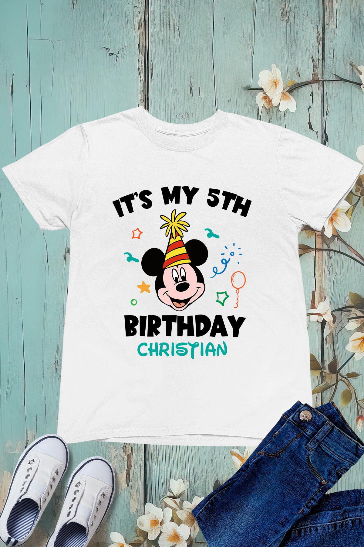 Personalized Mickey Birthday Boy T Shirts