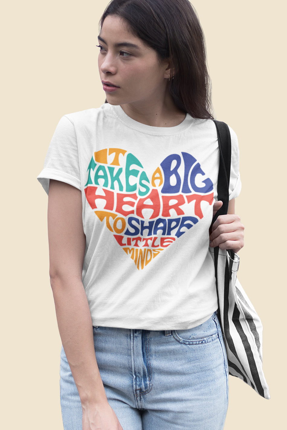 It Takes a Big Heart To Help Shape Little Minds Teacher Shirt