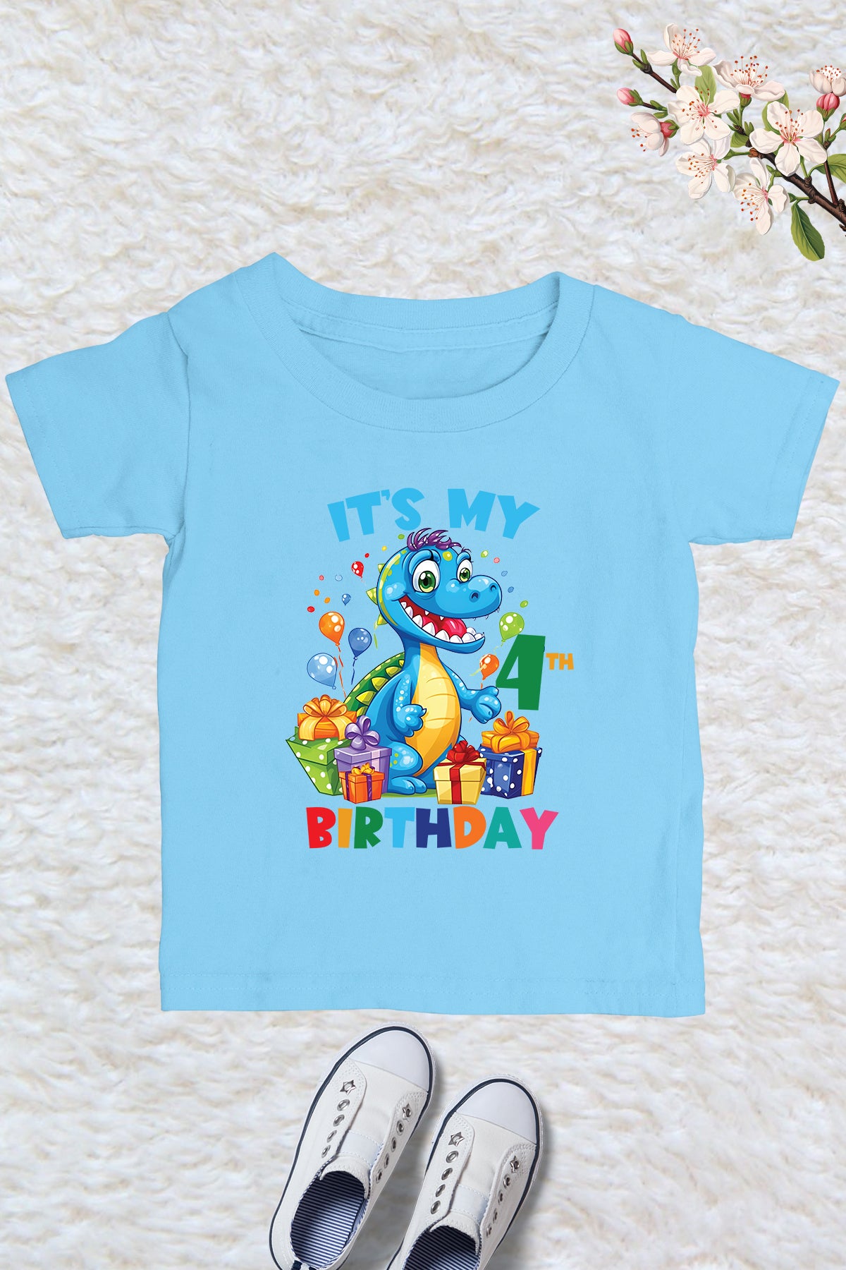 It's My 4th Birthday Dinosaur Theme Shirt