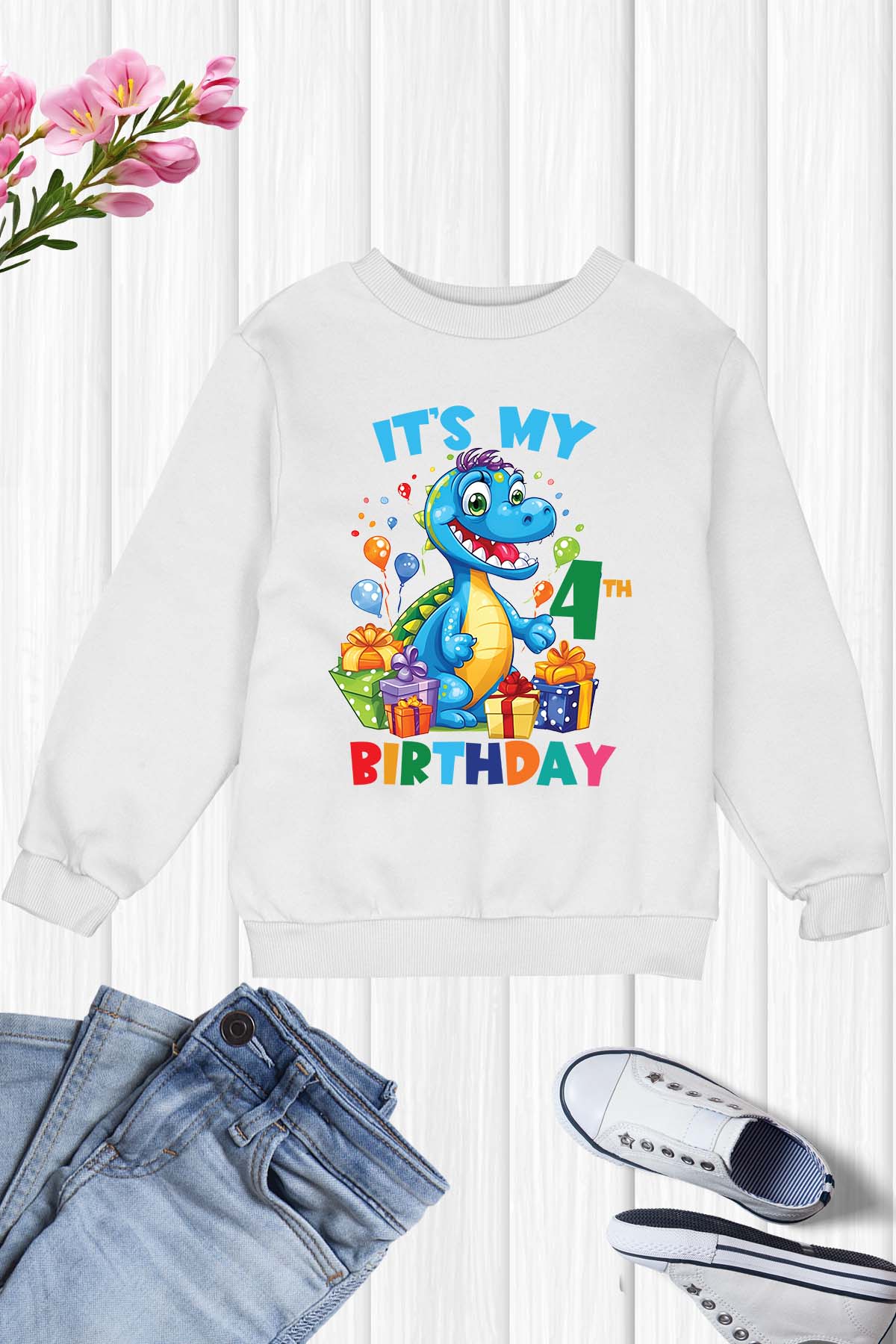 It's My 4th Birthday Dinosaur Theme Shirt