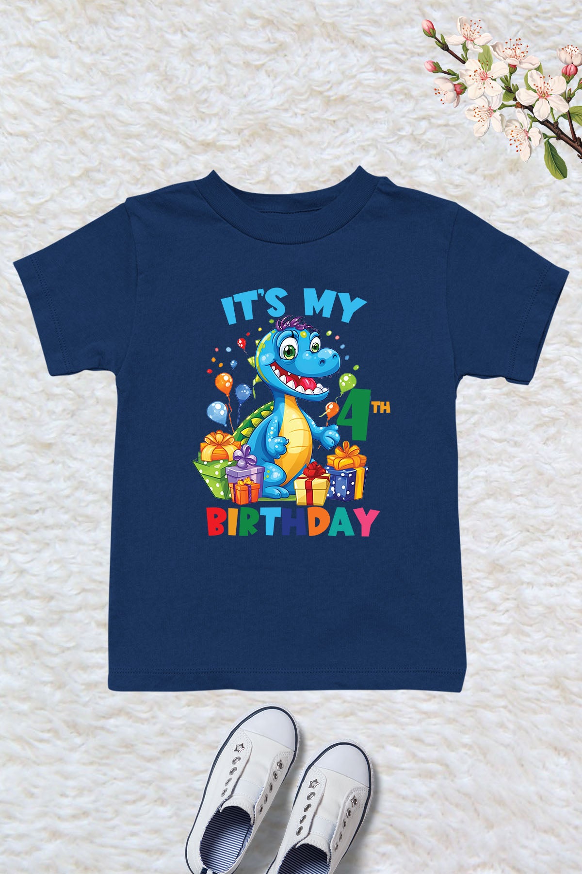 It's My 4th Birthday Dinosaur Theme Shirt