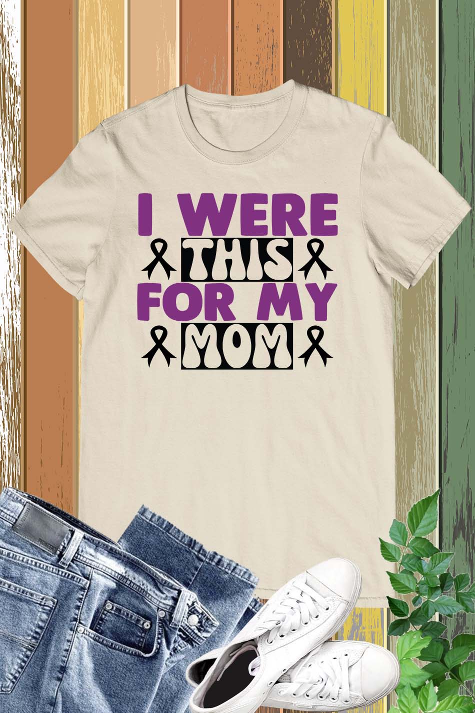 I Wear This For My Mom Alzheimer Awareness T Shirt