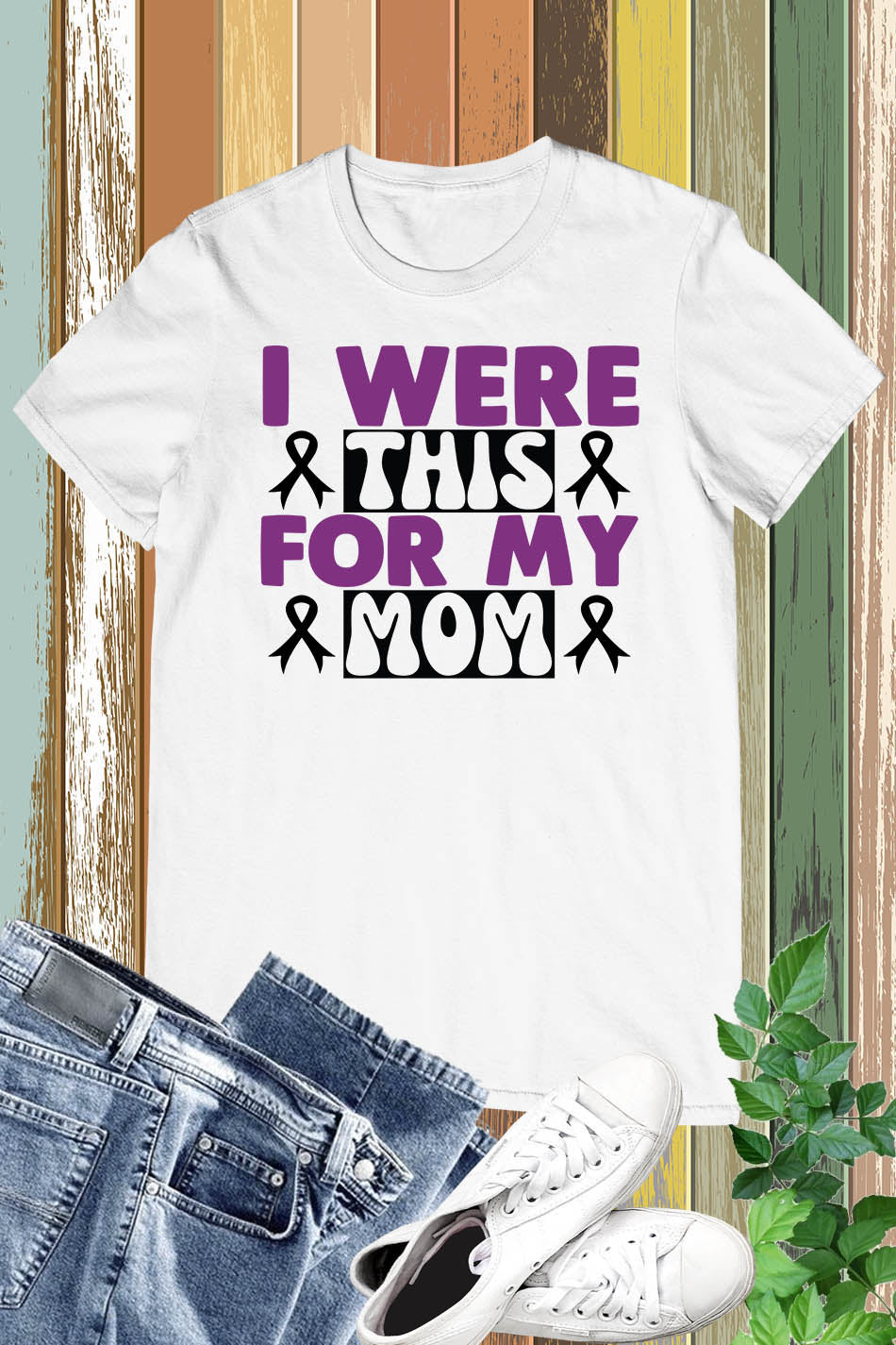 I Wear This For My Mom Alzheimer Awareness T Shirt