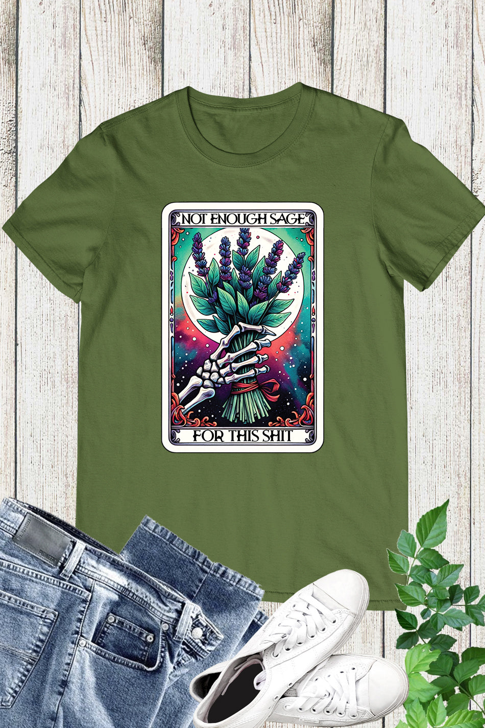 Witchy Skeleton Tarot Card Shirt