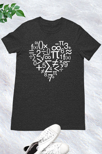 Math teacher Heart Shirt