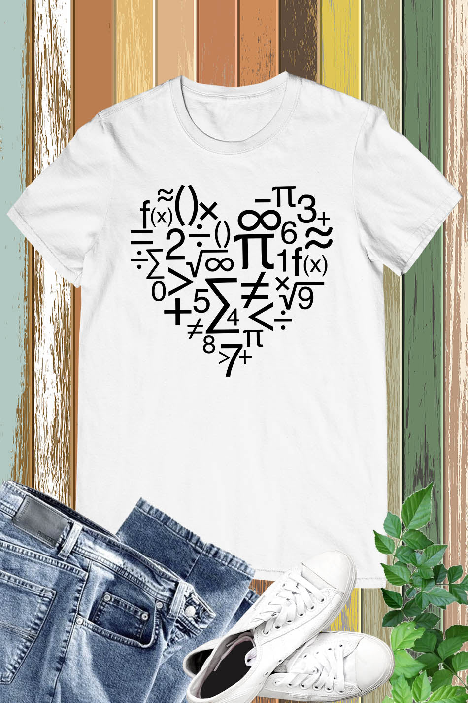 Math teacher Heart Shirt