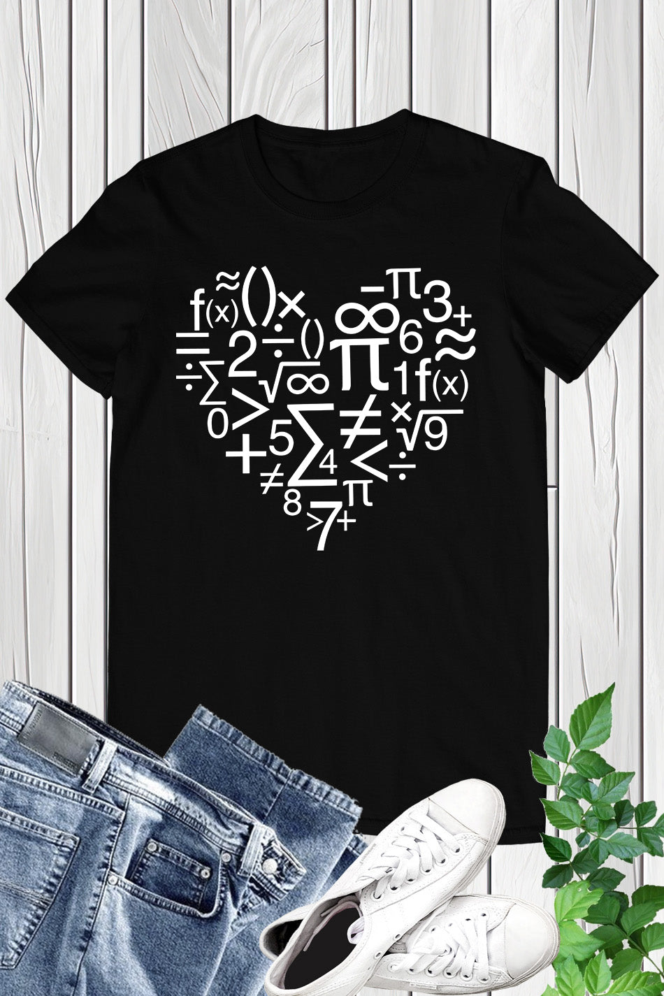 Math teacher Heart Shirt