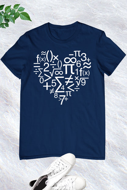 Math teacher Heart Shirt