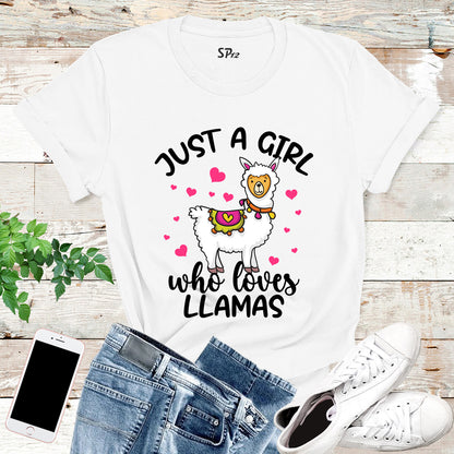 Just a Girl Who Loves LLama T Shirt